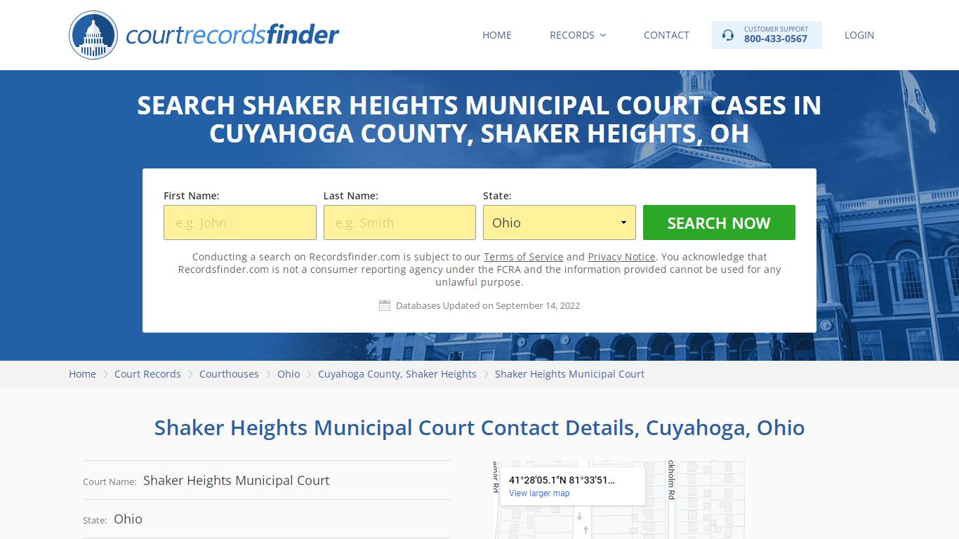 Shaker Heights Municipal Court Case Search - RecordsFinder